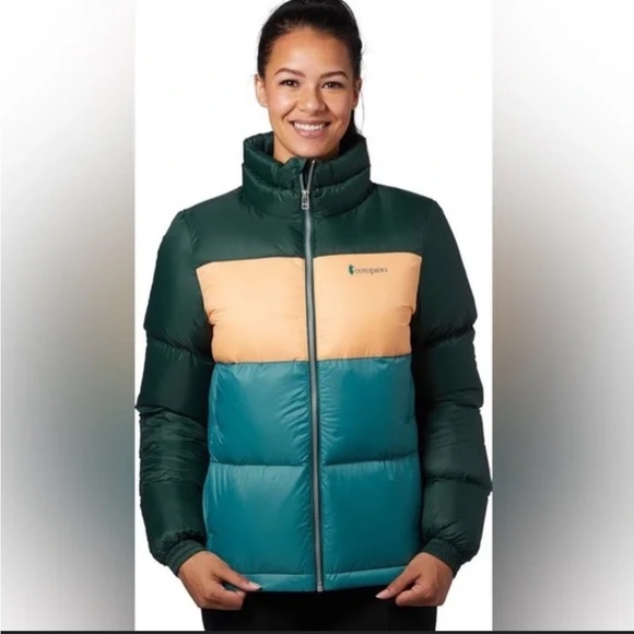 cotopaxi Jackets & Blazers - Cotopaxi Solazo Orange and Teal Down Puffer Jacket
